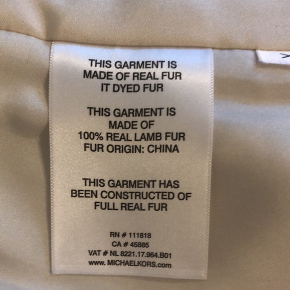 Michael Kors Shearling Vest Genuine Lamb Fur - Picture 4 of 6